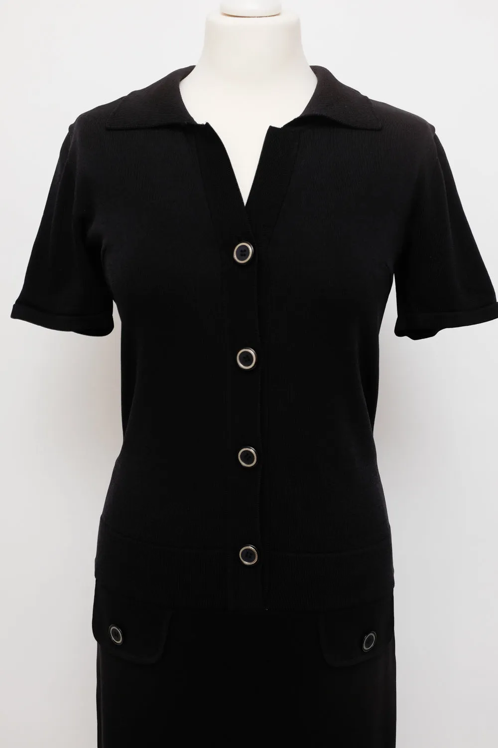 0054_BLACK POLO SILK BLEND KNIT DRESS