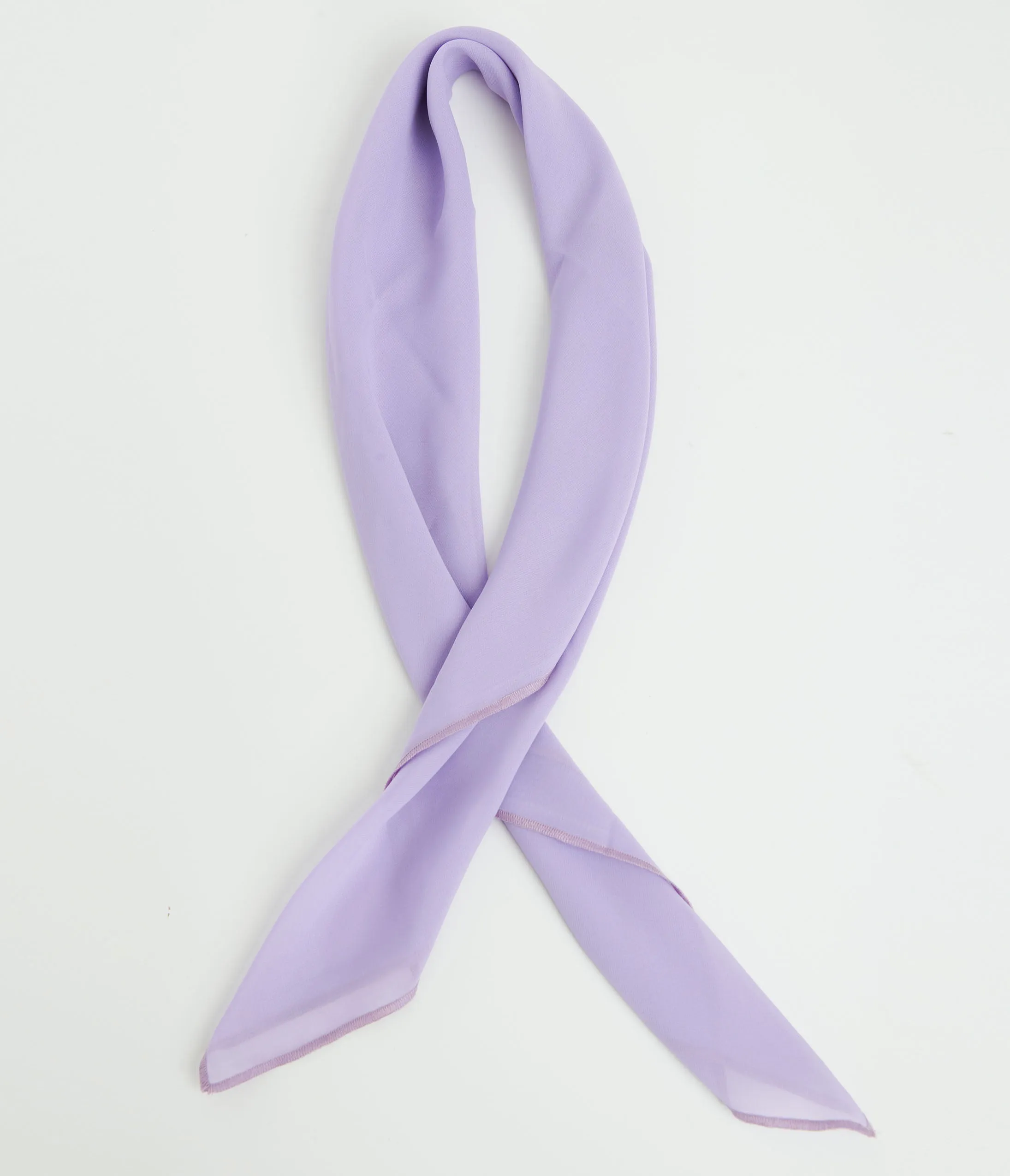 1950s Lavender Chiffon Hair Scarf