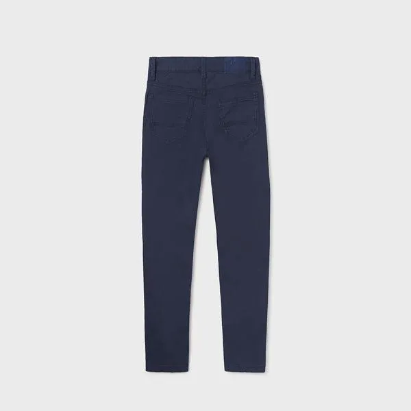 5 POCKETS NAVY BLUE TWILL TROUSER FOR BOYS