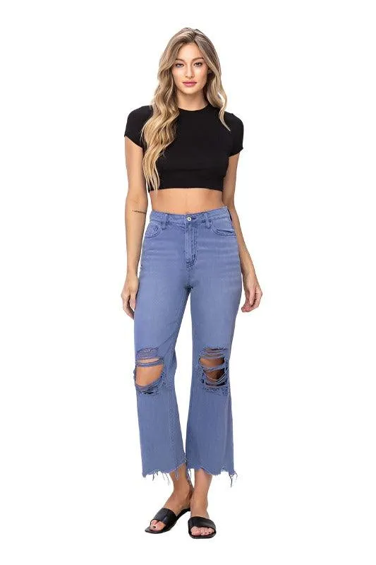 90"s Vintage Crop Flare Jeans