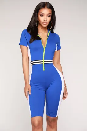 Accelerator Colorblock Romper - Royal