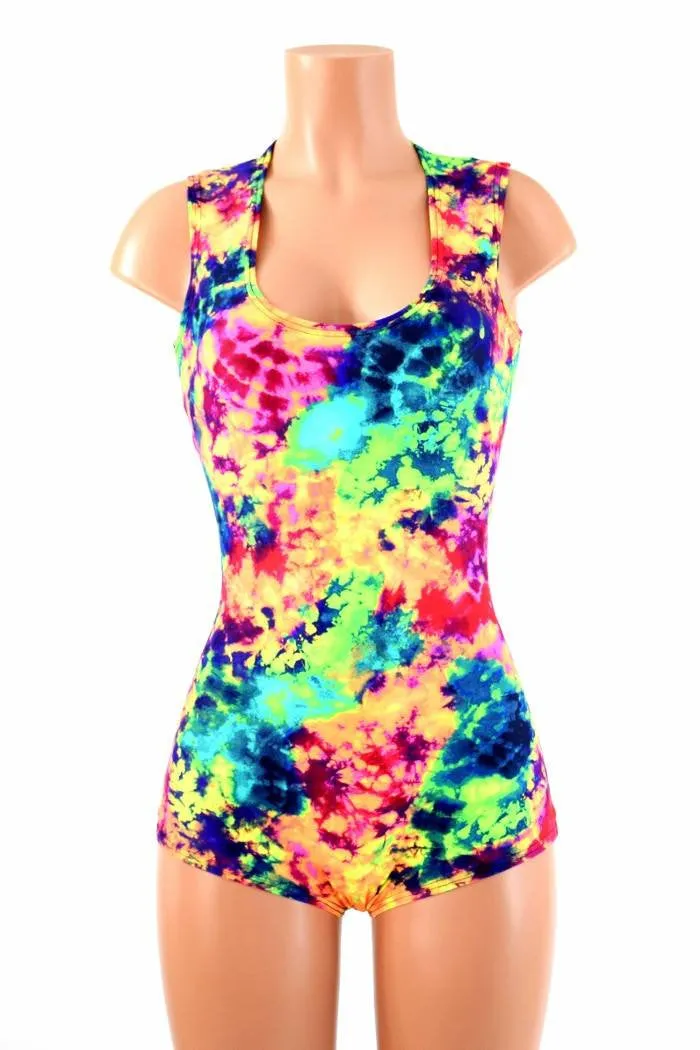 Acid Splash Sleeveless Romper