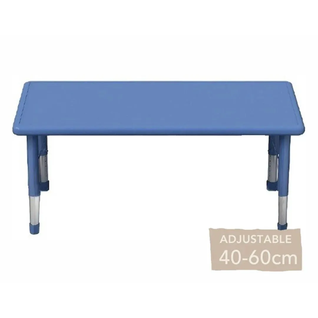 Adjustable Rectangular Polyethylene Table All Colours and Heights