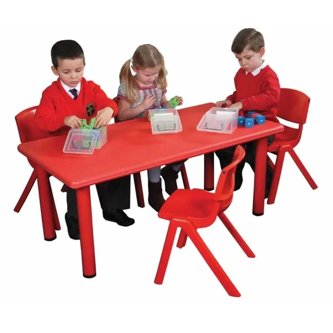 Adjustable Rectangular Polyethylene Table All Colours and Heights