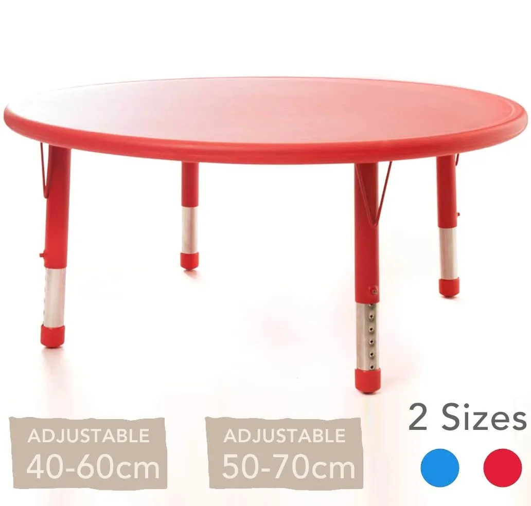 Adjustable Round Poly Table All Colours & Heights