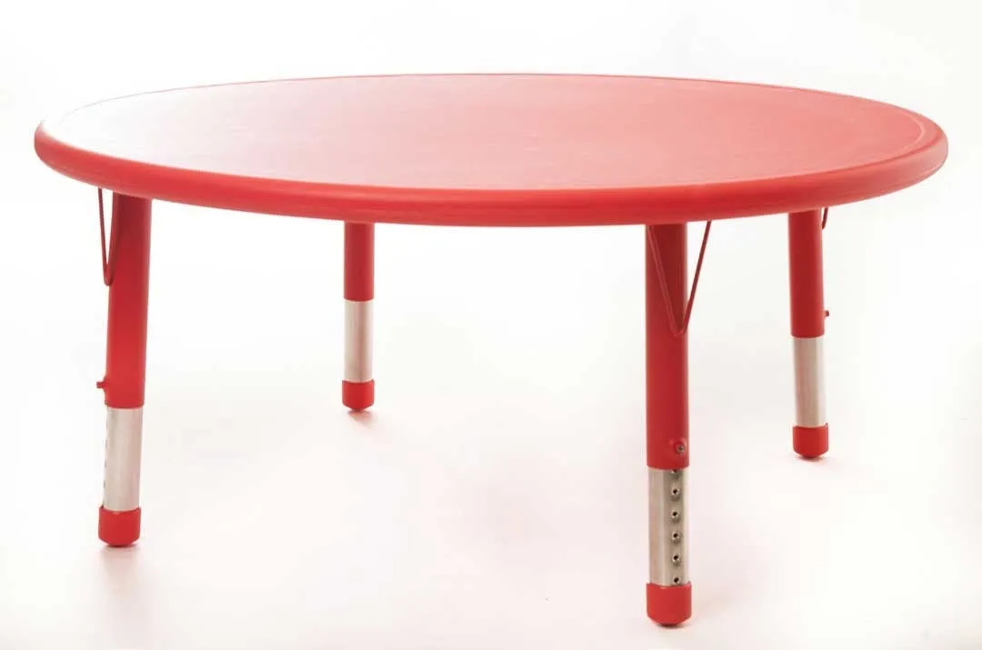 Adjustable Round Poly Table All Colours & Heights