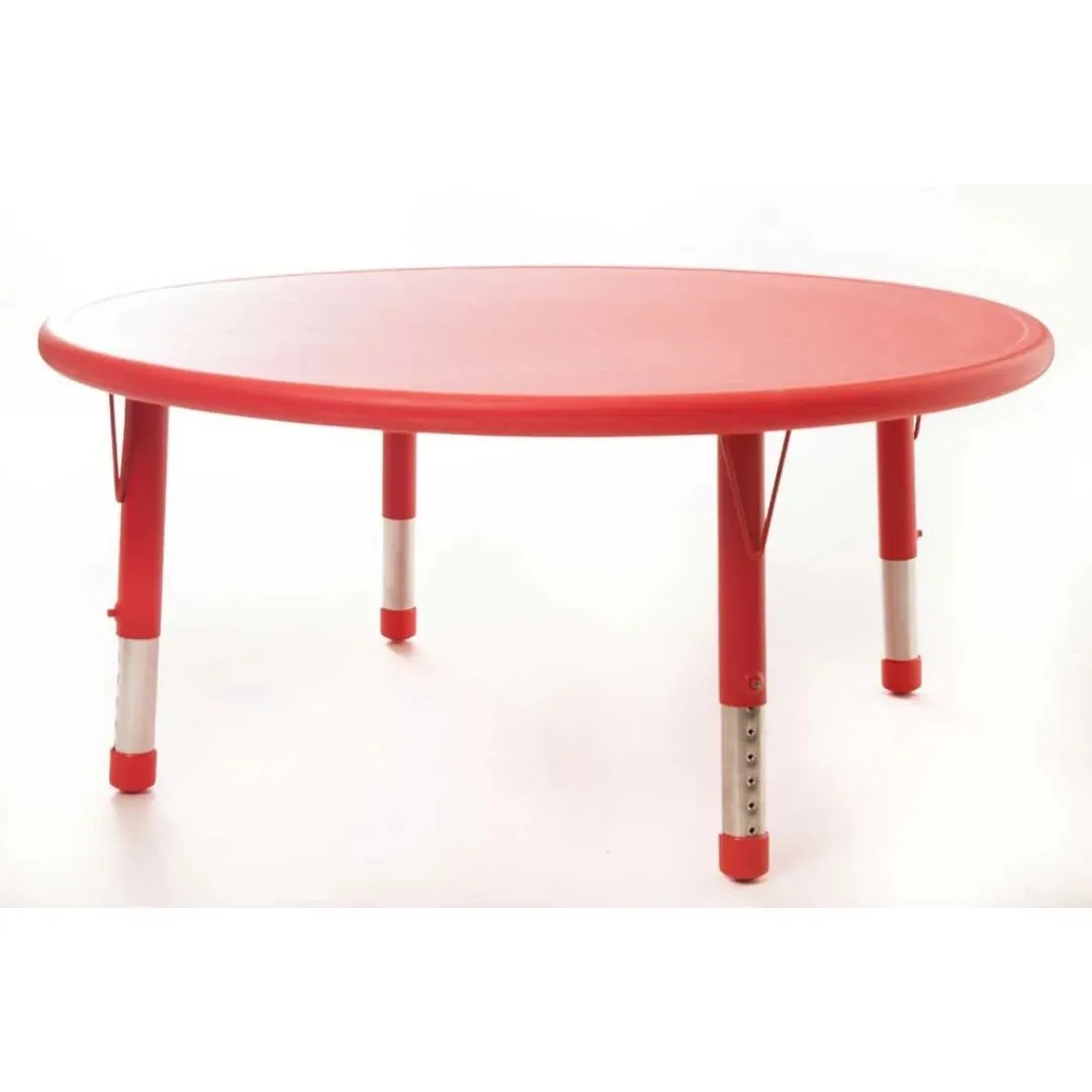 Adjustable Round Poly Table All Colours & Heights