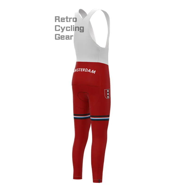 Amsterdam Red Fleece Retro Cycling Kits