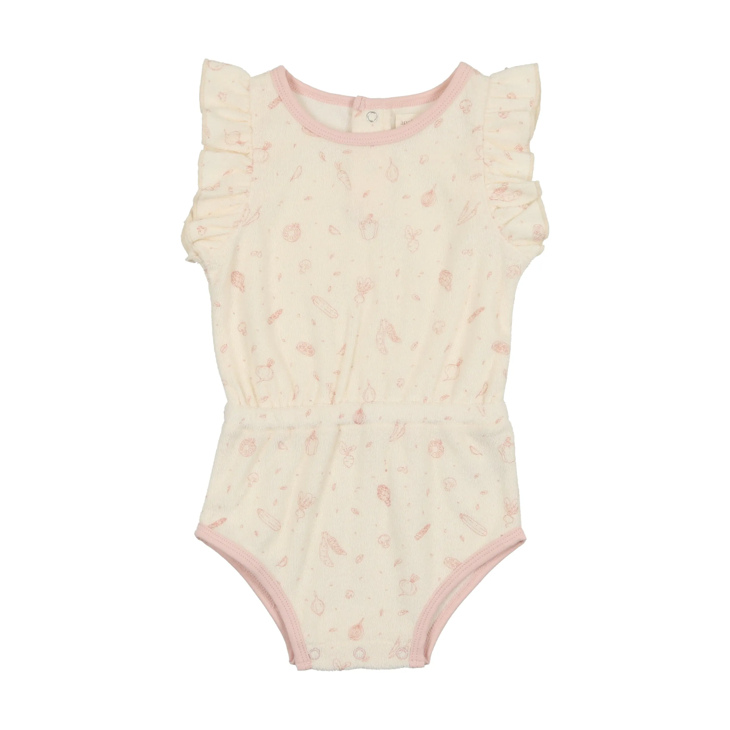 Analogie By Lil Legs Multigarden Romper Cream/Pink