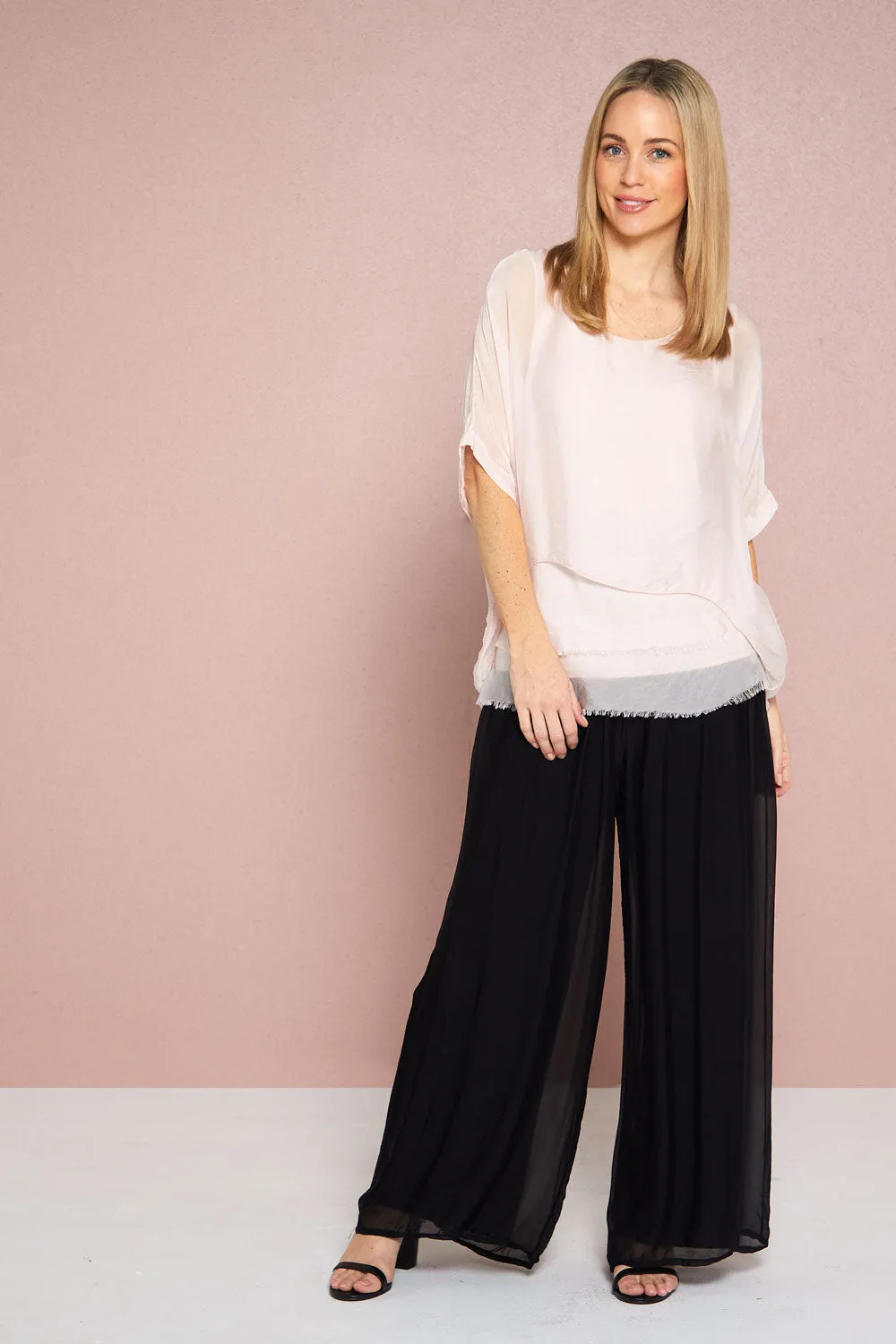 Arlette Silk Pants - Black