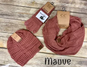 Authentic CC Adult Cable Knit Collection (sold Separately) Hats, Gloves and Scarf