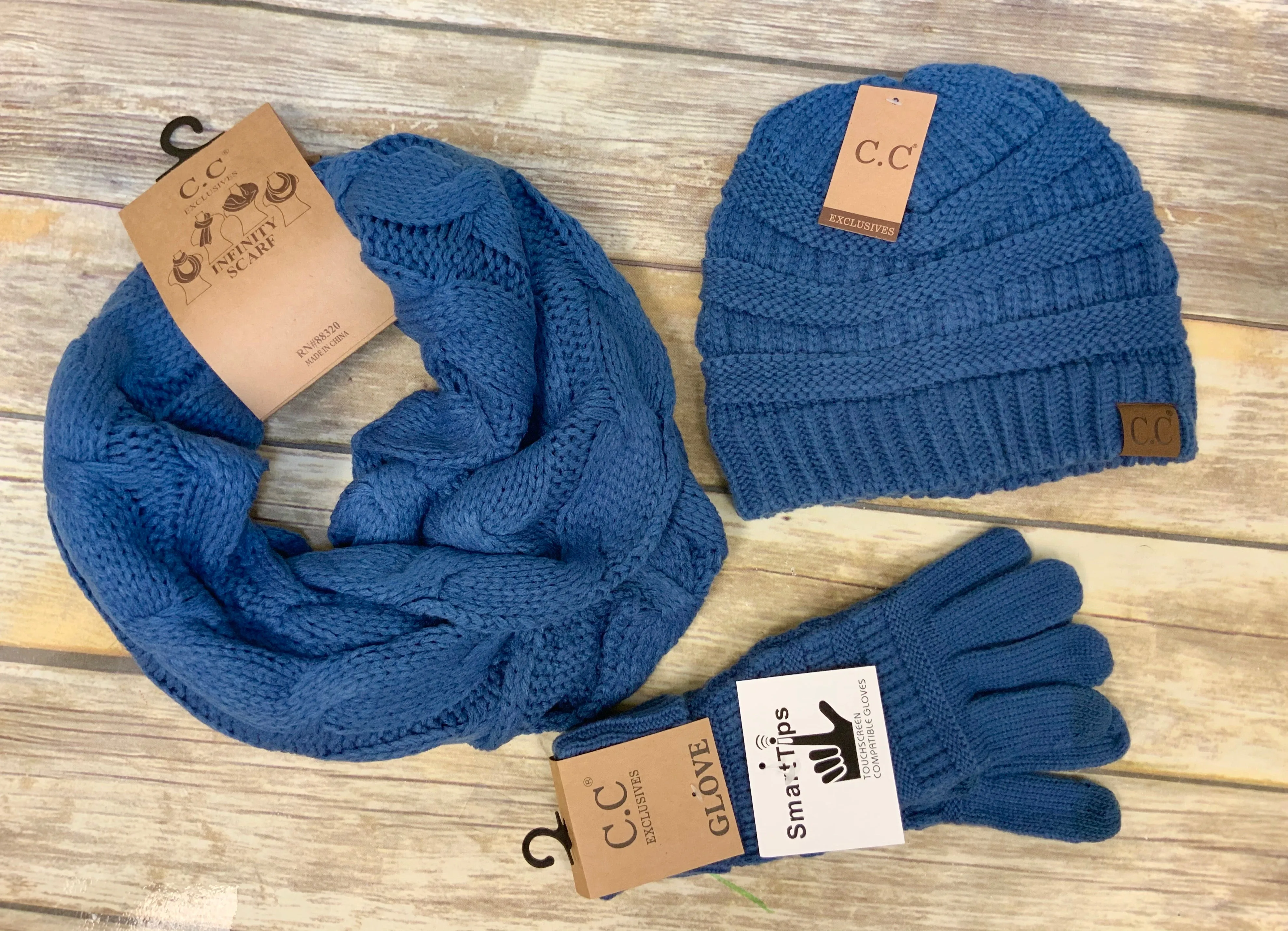 Authentic CC Adult Cable Knit Collection (sold Separately) Hats, Gloves and Scarf