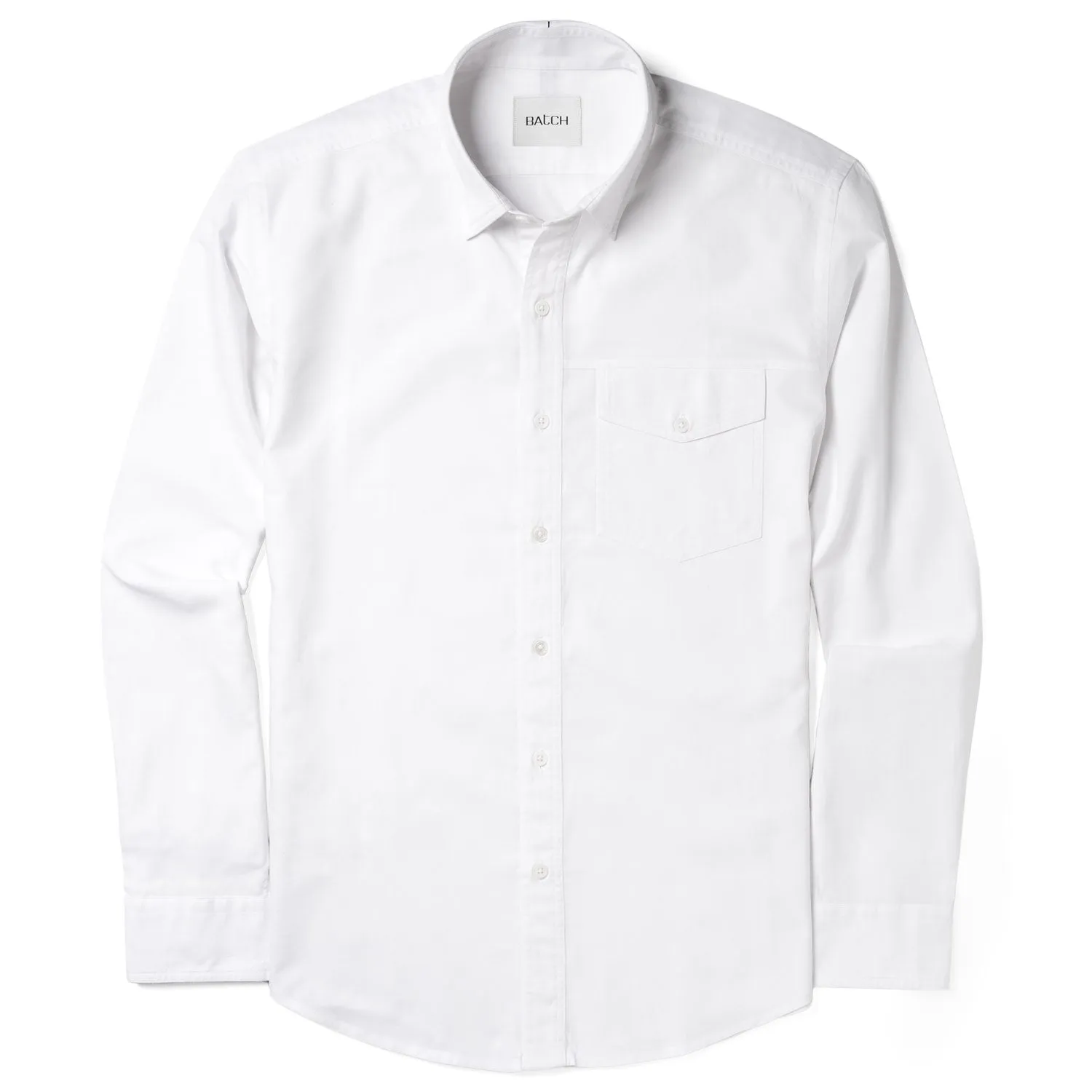 Author Casual Shirt – Pure White Cotton Oxford