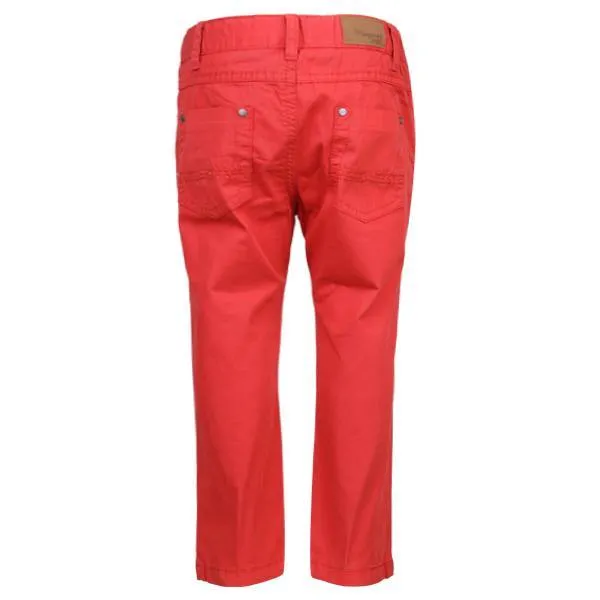 BABY BOYS 5 POCKETS TWILL TROUSERS - RED