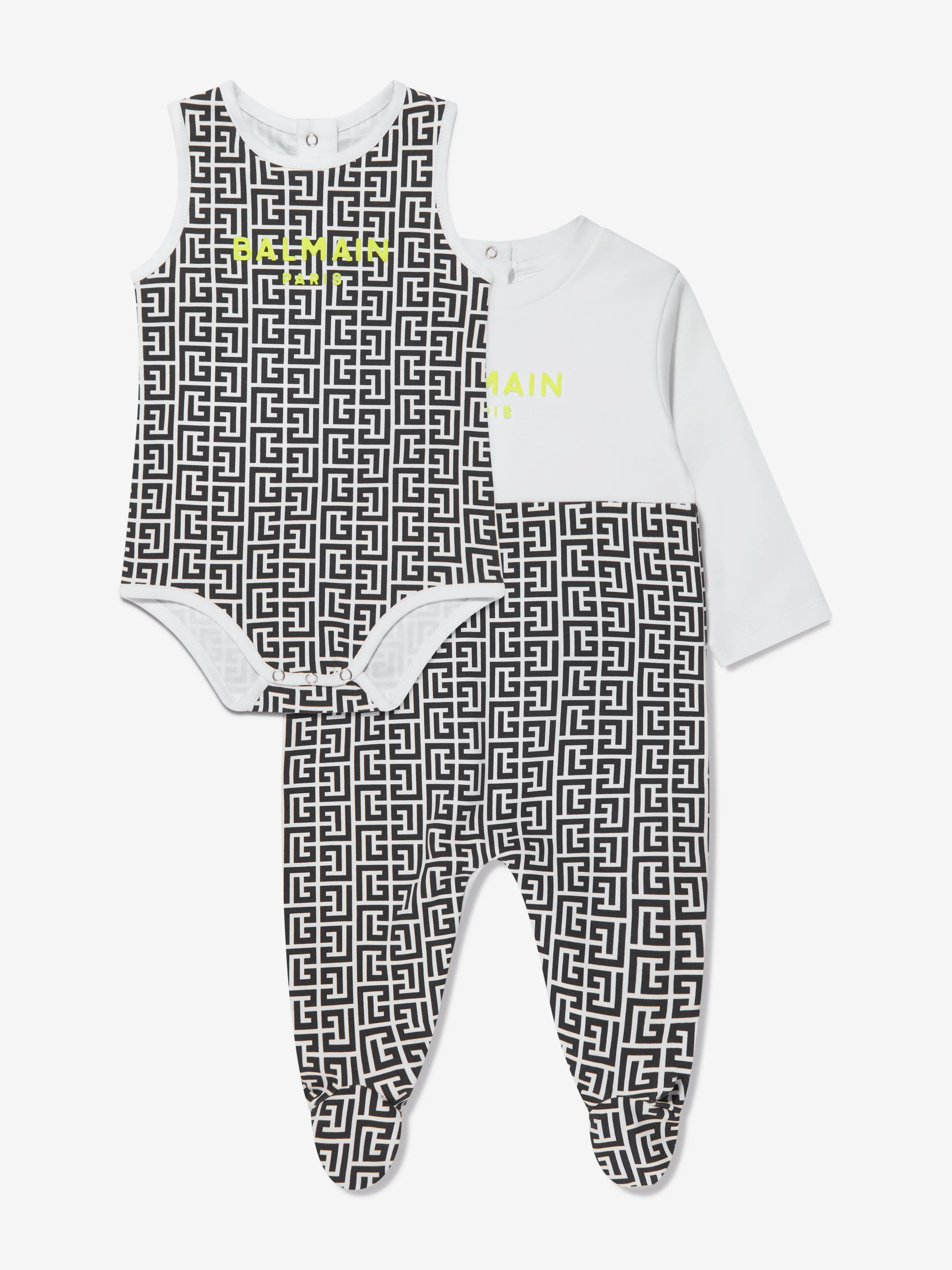 Balmain Baby Boys Body And Babygrow Gift in Black