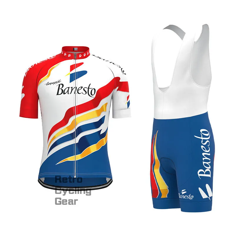 Banesto colourful Retro Long Sleeve Cycling Kit