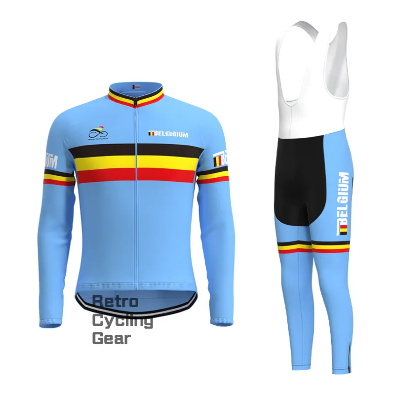 BELGIUM Retro Long Sleeve Cycling Kit