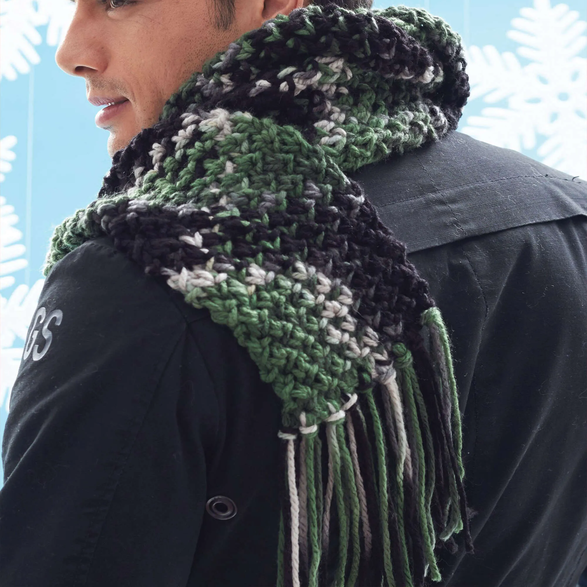 Bernat Knit Handsome Scarf