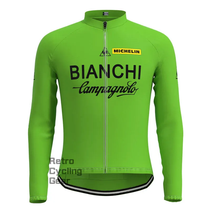 Bianchi Green Retro Long Sleeve Cycling Kit