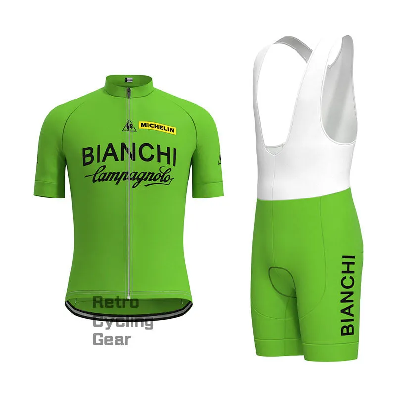 Bianchi Green Retro Long Sleeve Cycling Kit