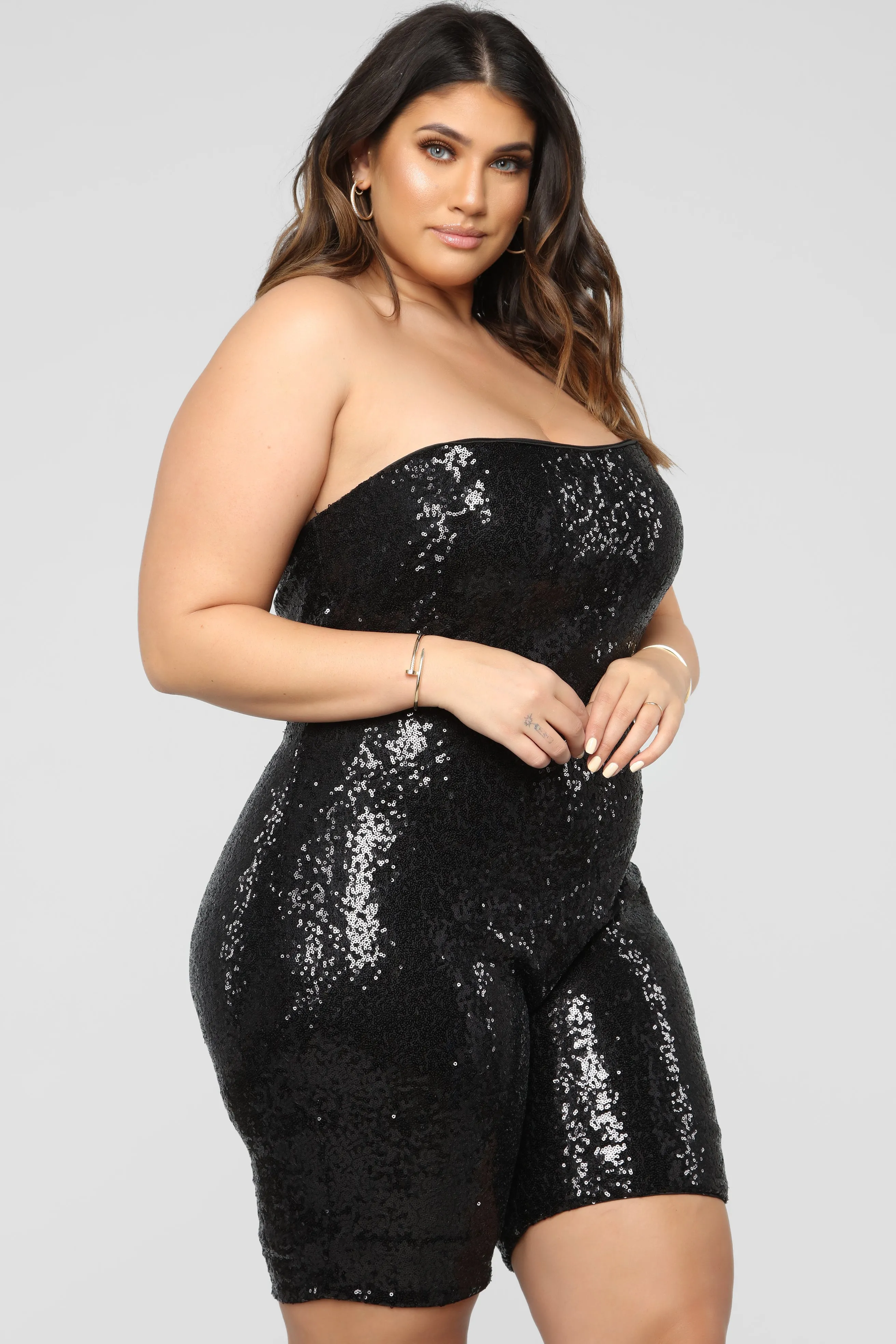 Birthday Bash Sequin Romper - Black