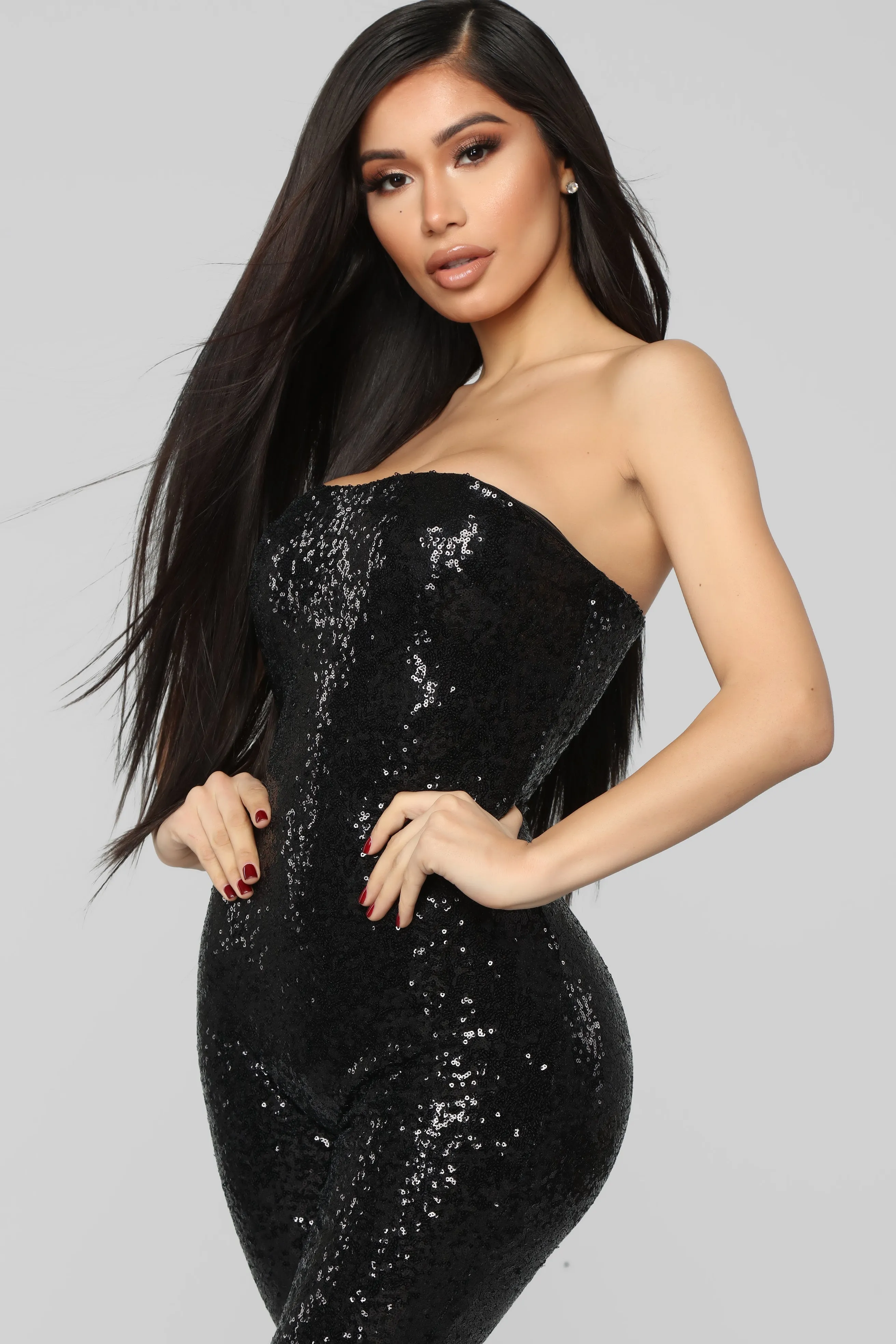 Birthday Bash Sequin Romper - Black