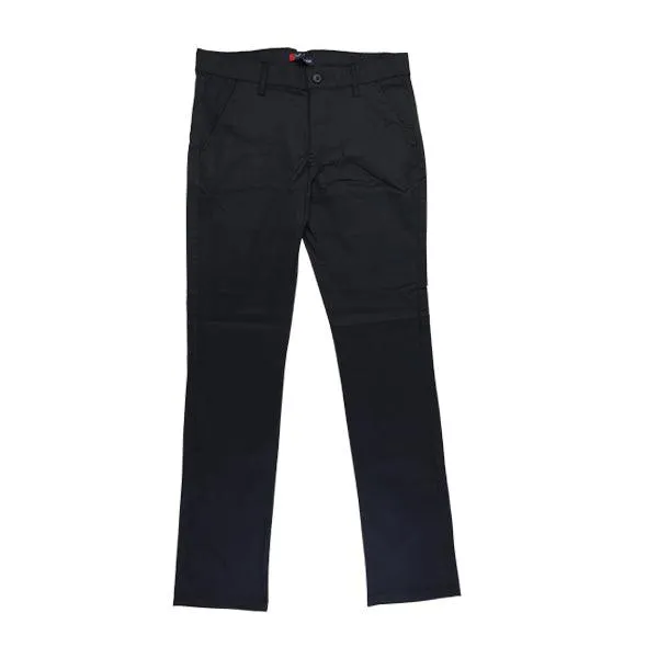 BLACK BASIC LONG TROUSERS