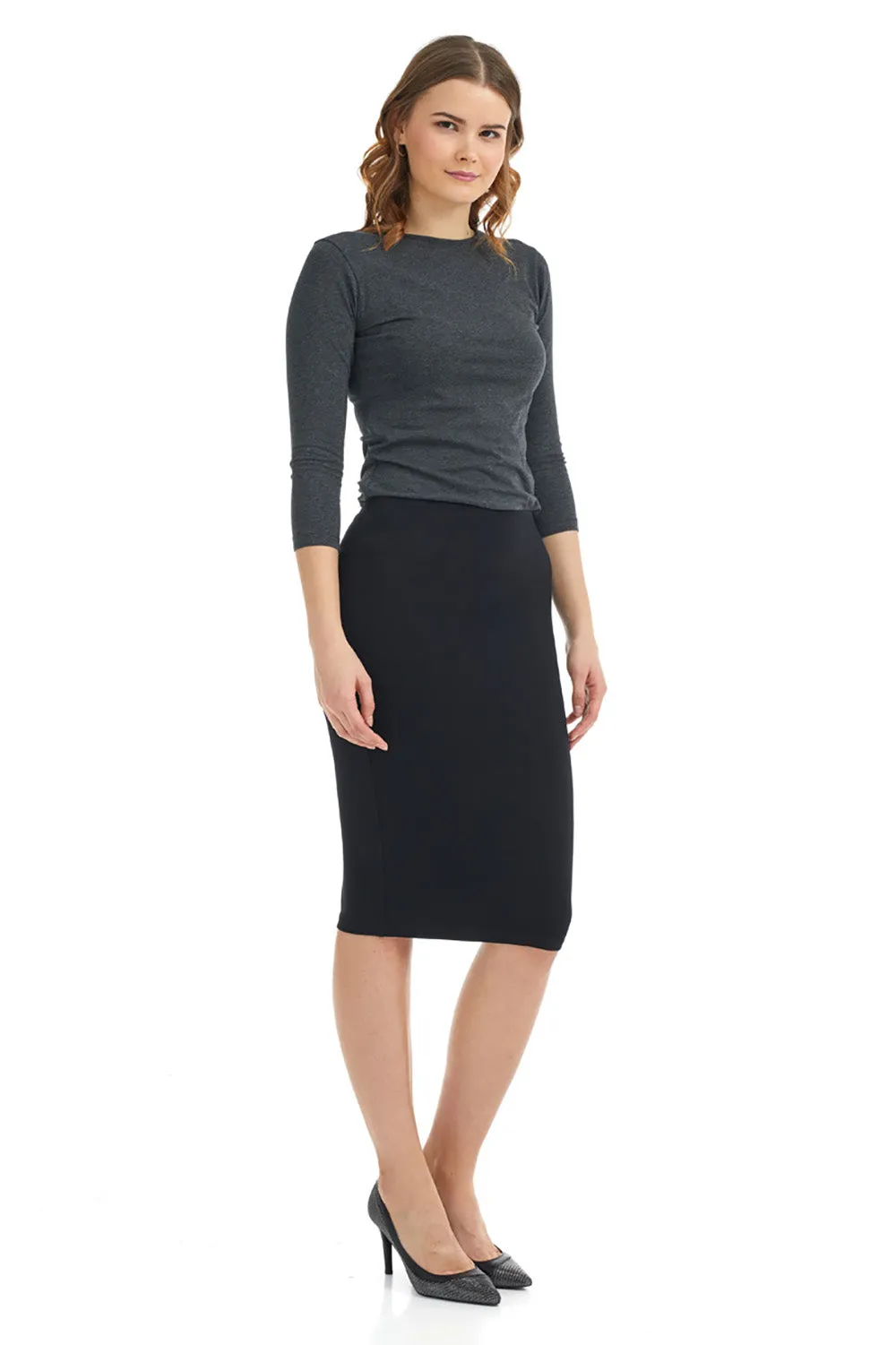 Black Office Pencil Skirt for Women 'Houston'