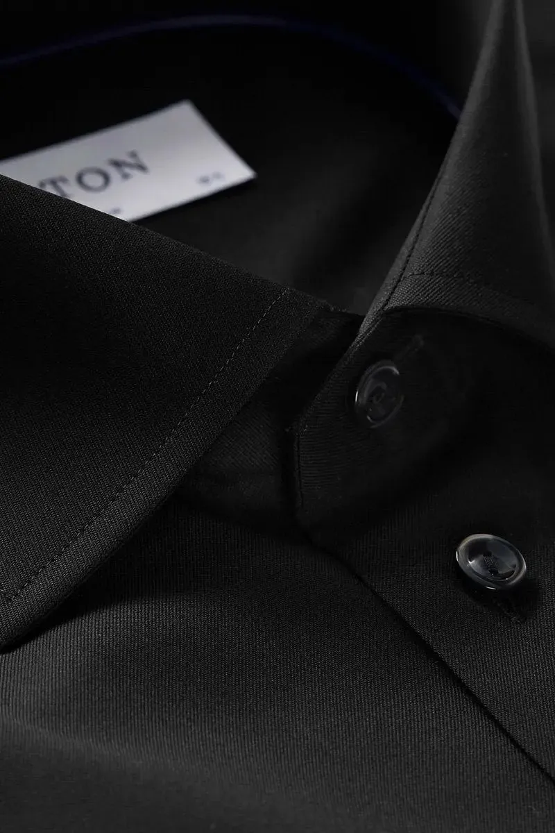 Black Signature Twill Slim Fit Shirt