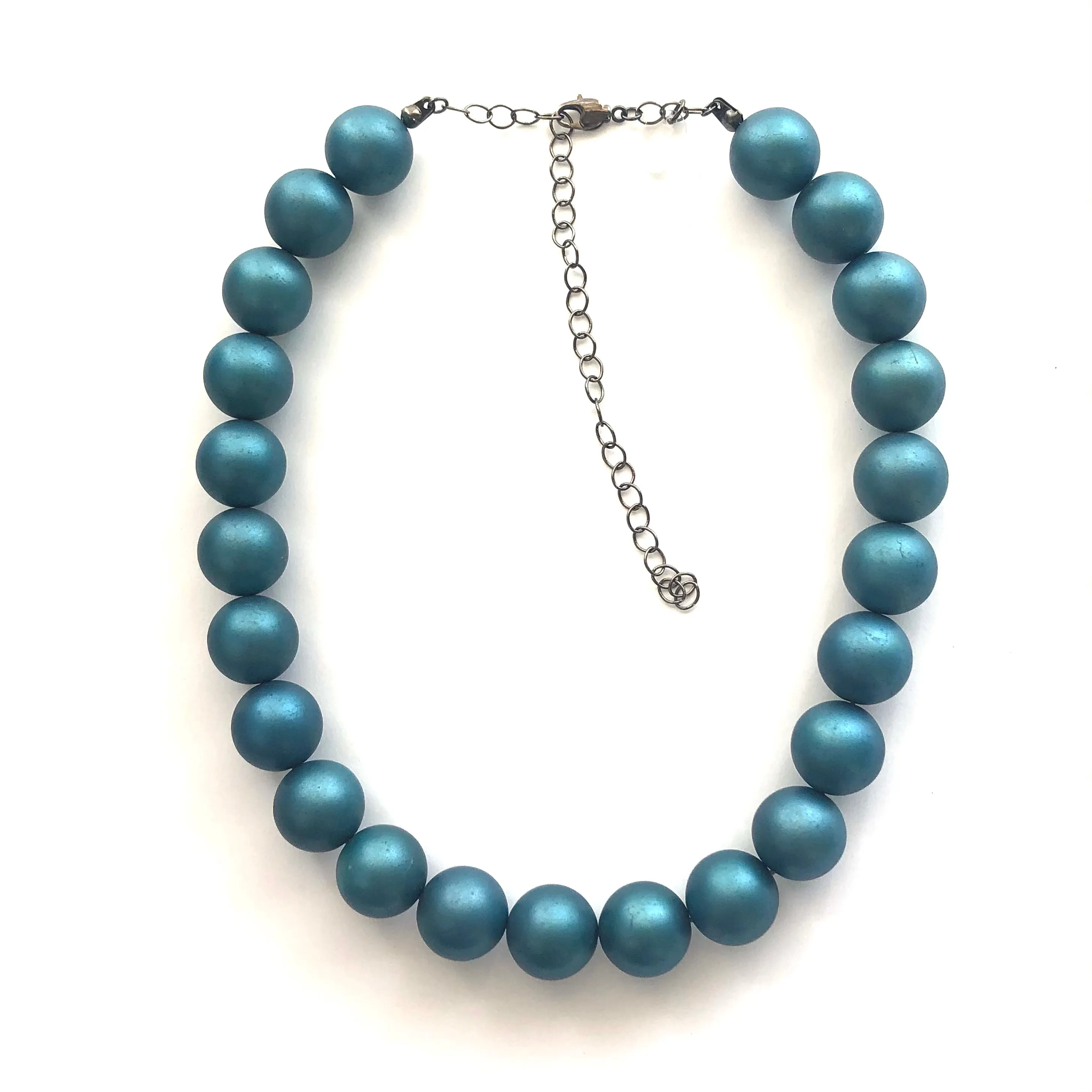 Blue Metallic Marco Statement Necklace