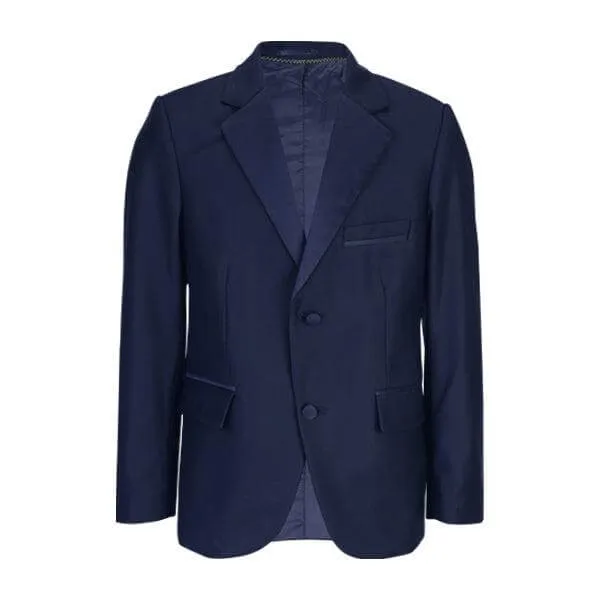 BLUE SATIN LAPEL 2 PIECE SUIT WITH BOW TIE