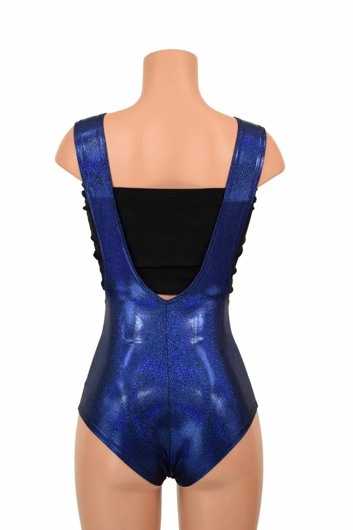 Blue Sparkly Jewel Suspender Romper