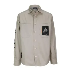 BOYS BEIGE LONG SLEEVE SHIRT