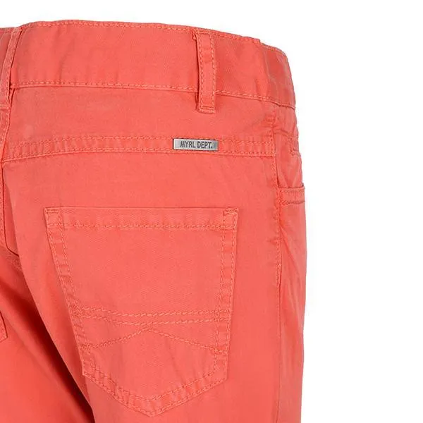 BOYS CORAL TWILL TROUSERS -  RED