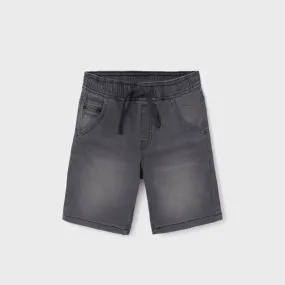 BOYS DARK GREY DENIM SHORT