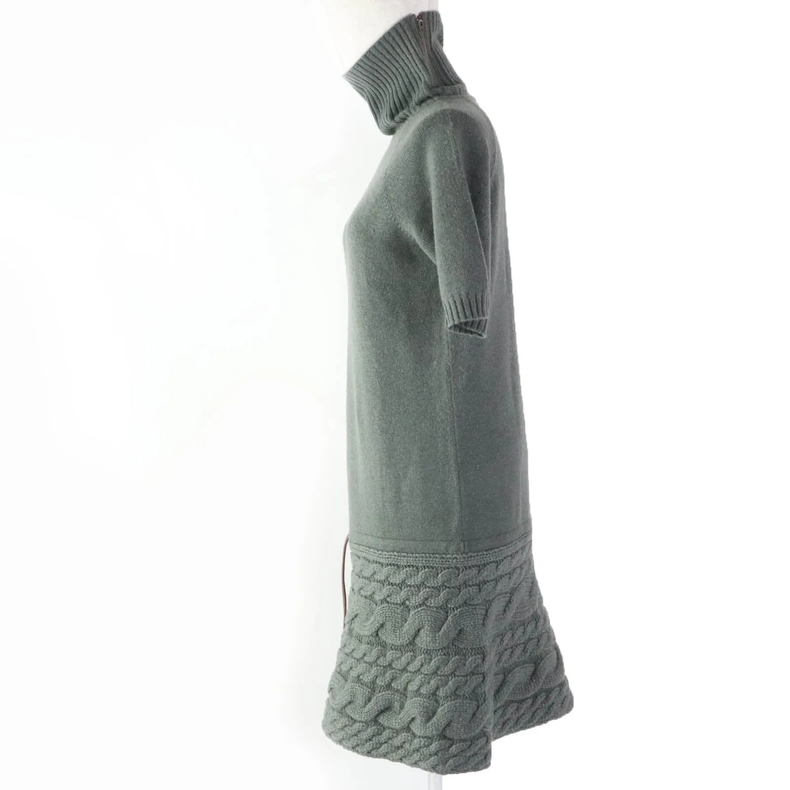 Brunello Cucinelli Cashmere High Neck Knit Dress