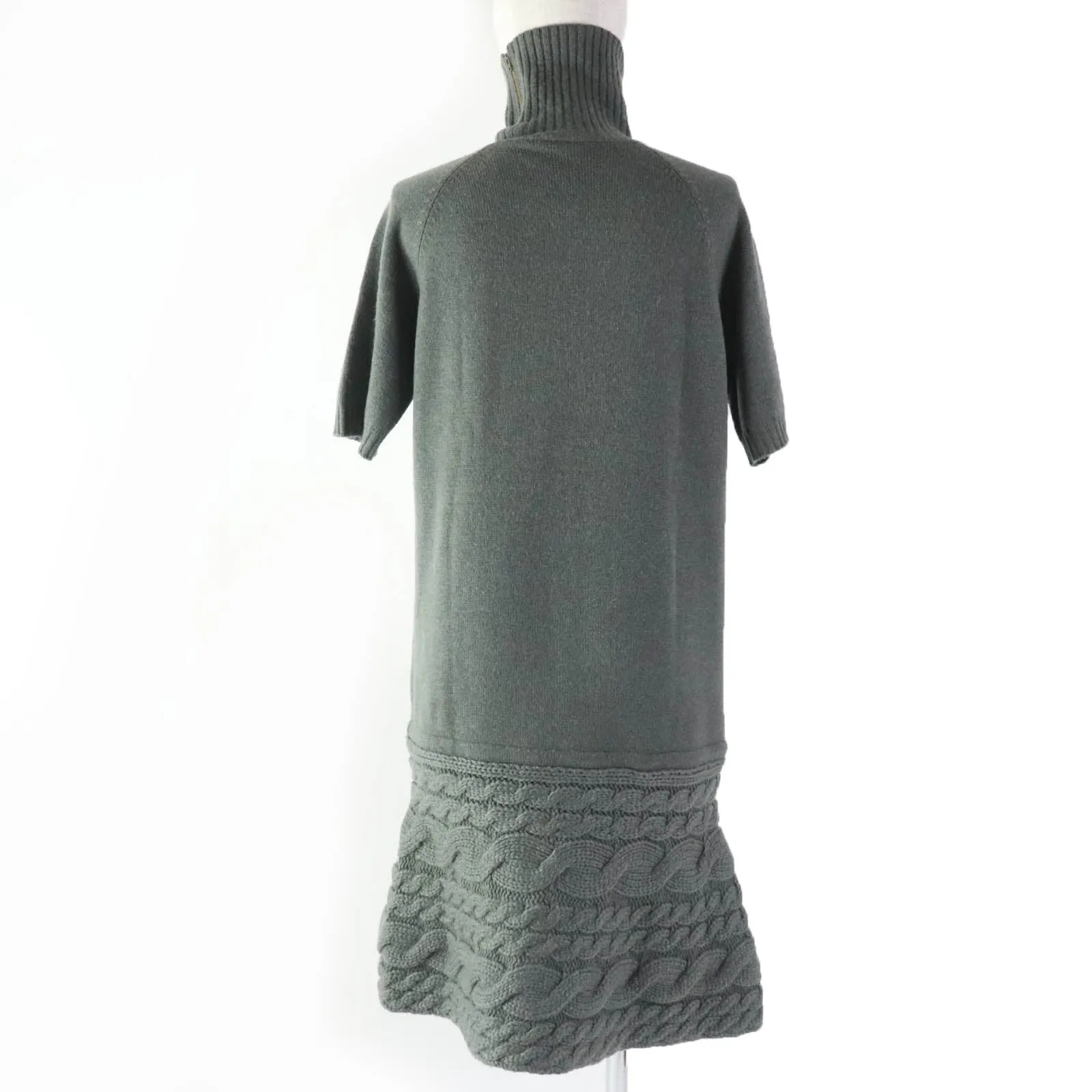 Brunello Cucinelli Cashmere High Neck Knit Dress