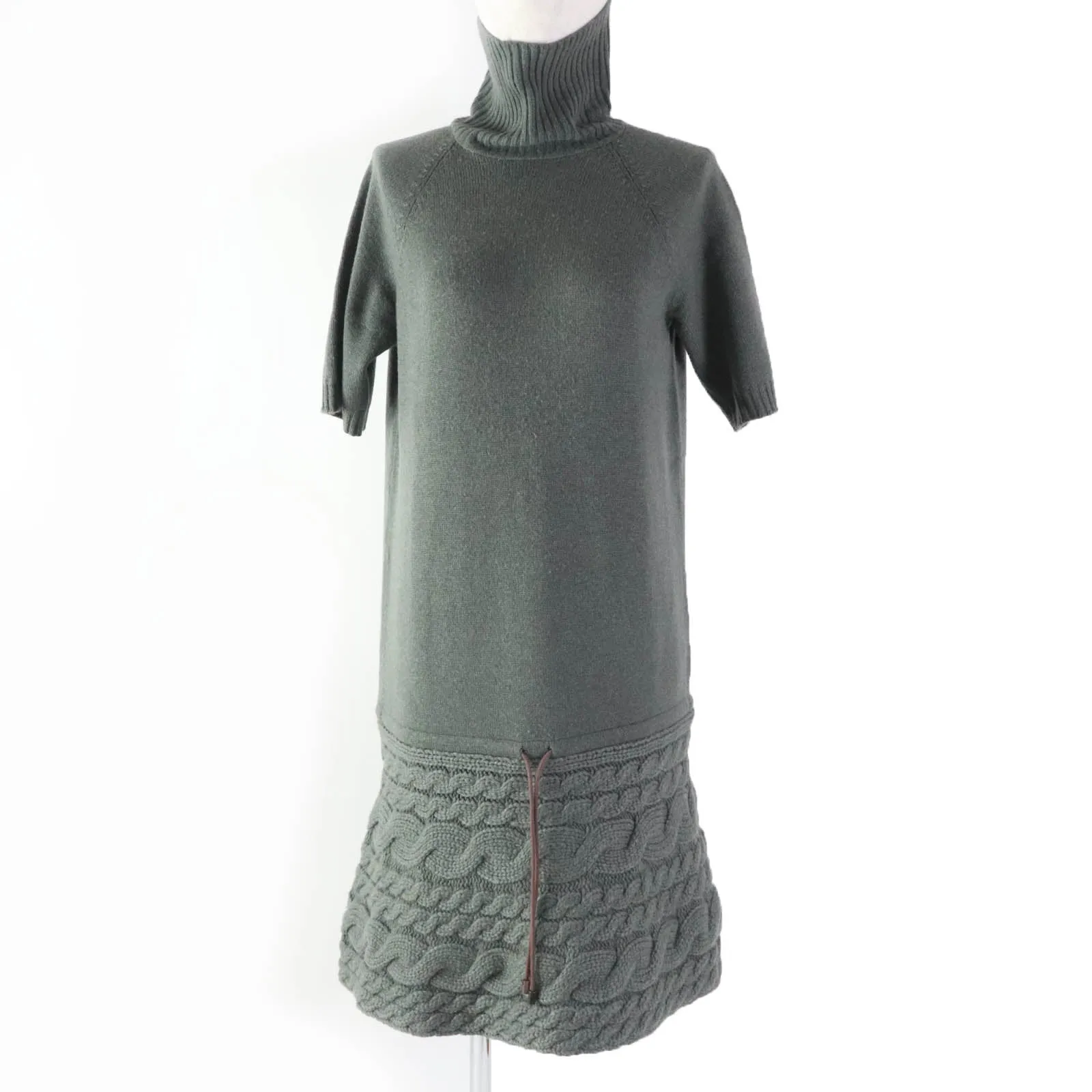 Brunello Cucinelli Cashmere High Neck Knit Dress