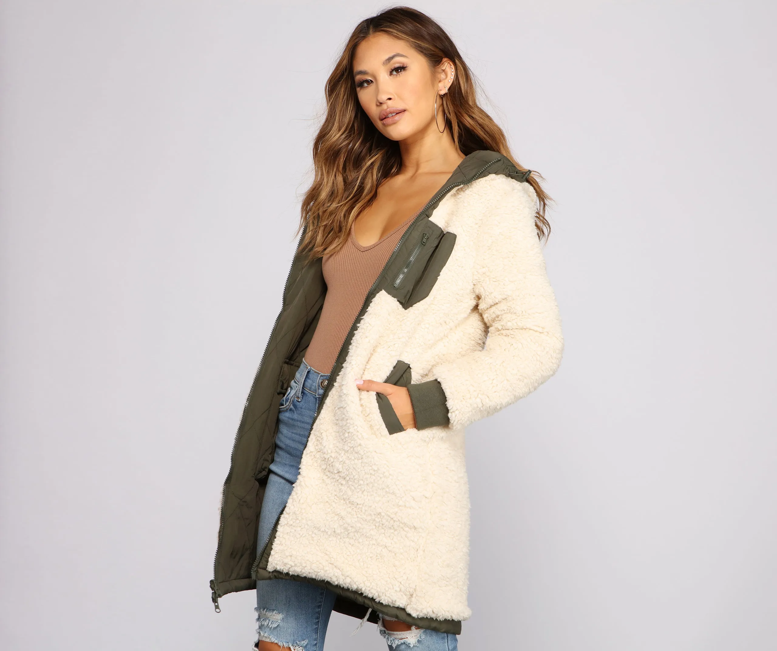 Bundle Up Reversible Long Line Puffer Jacket