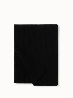 Cashmere Rib Knit Scarf