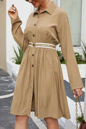 Casual Button Through Shirt Dress