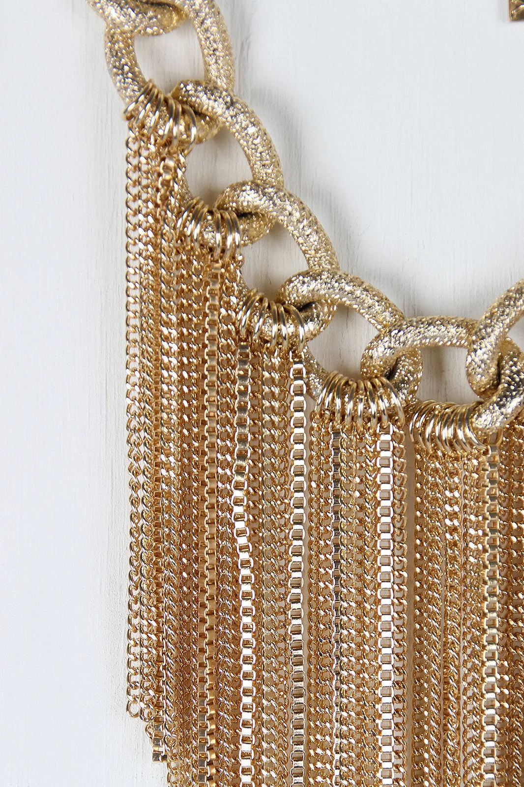 Chain Fringe Statement Necklace