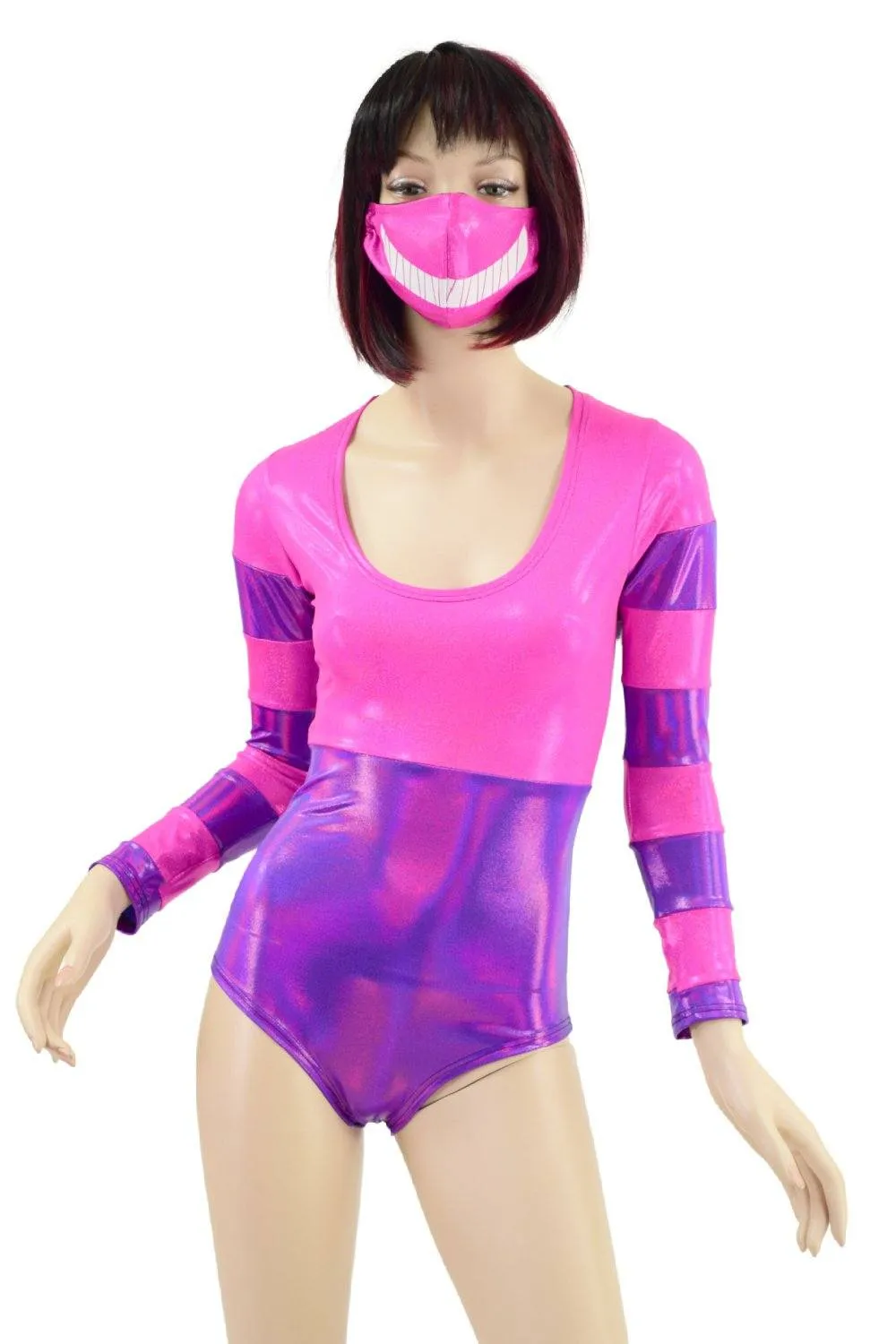 Cheshire Cat Romper and Mask Set