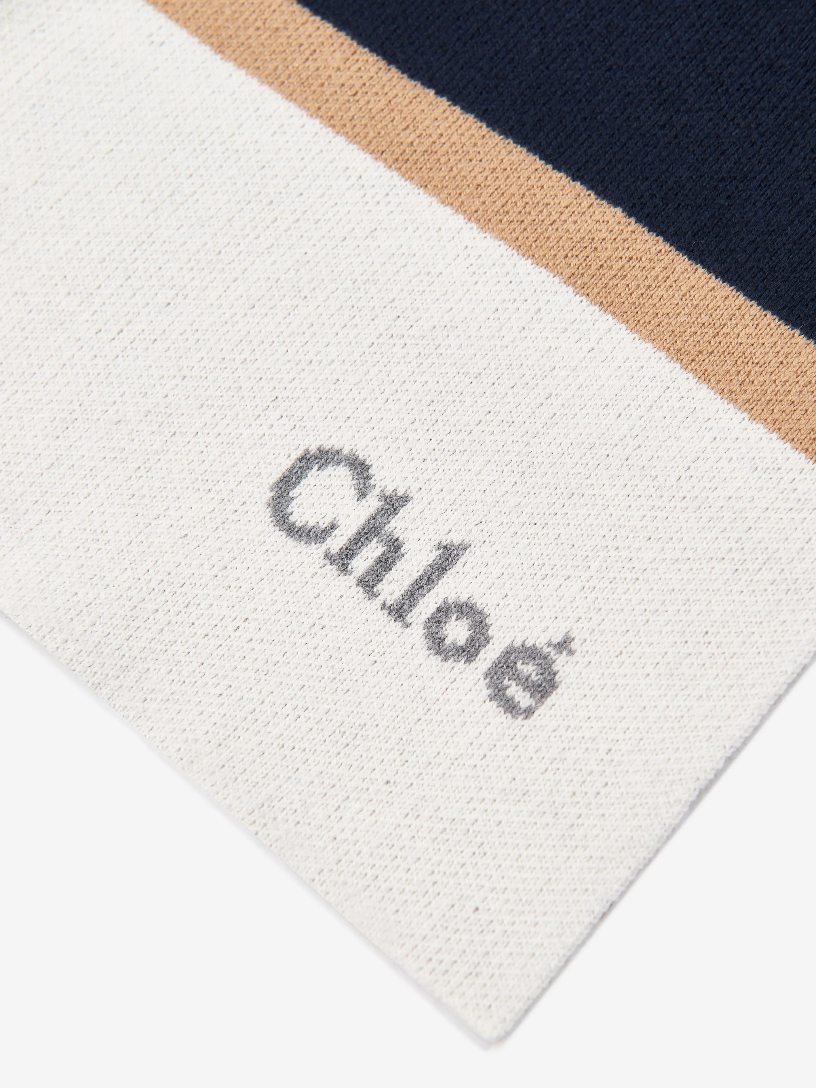 Chloé Girls Knitted Scarf in Navy