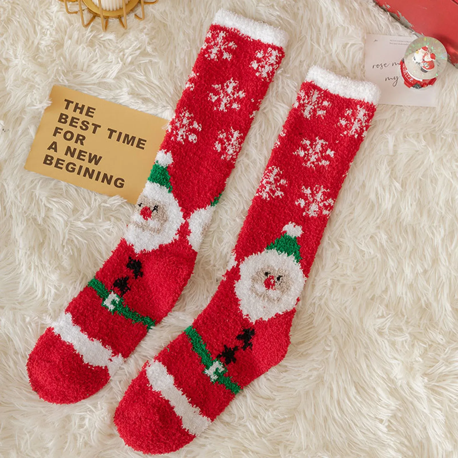 🎅Christmas Sale🎄 New Coral Velvet Calf Socks Christmas Stockings