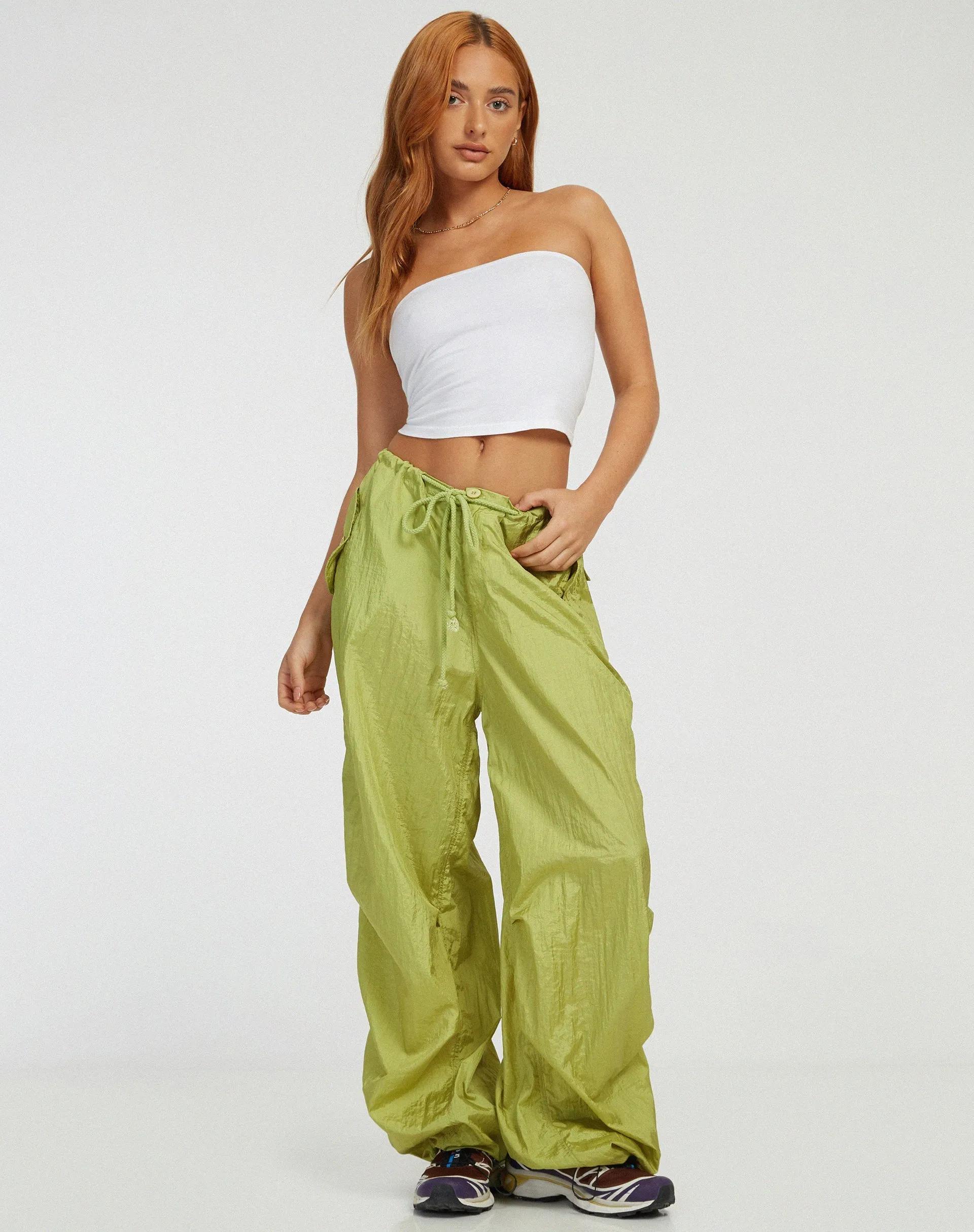 Chute Trouser in Pear Green