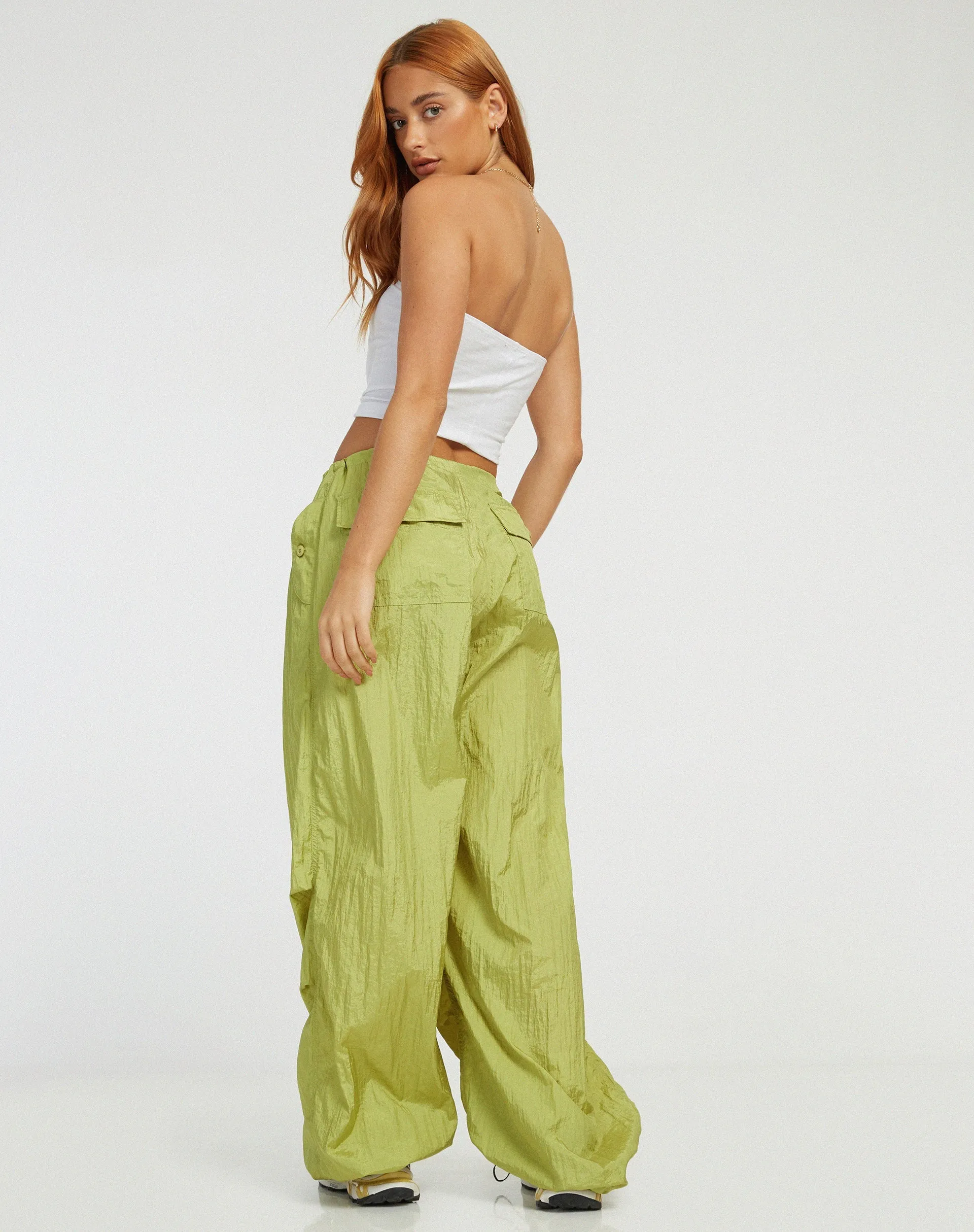 Chute Trouser in Pear Green