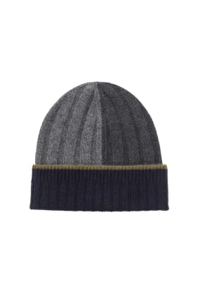 Color Block Cashmere Beanie