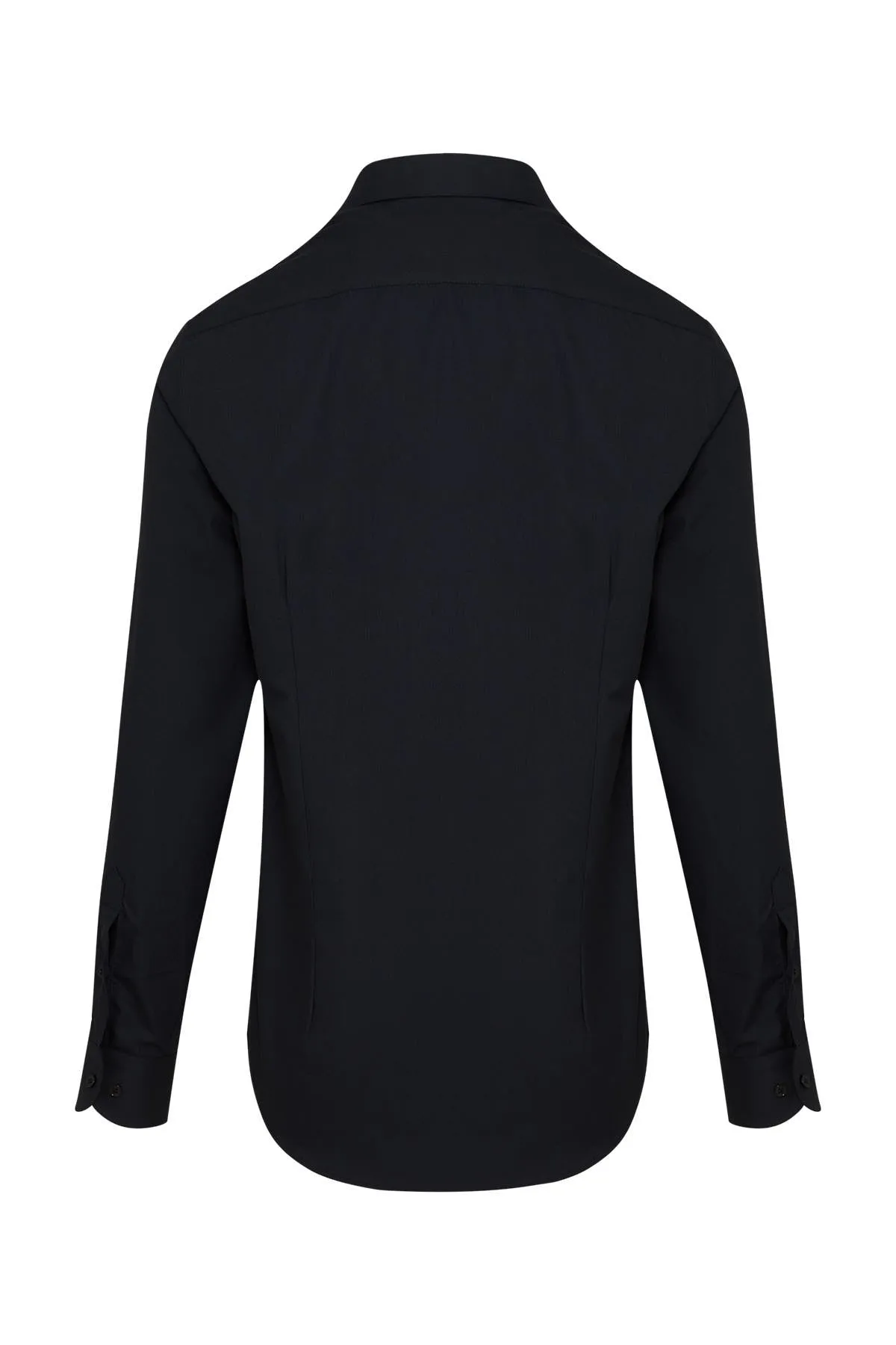 Comfort Fit Long Sleeve Cotton Blend Black Dress Shirt