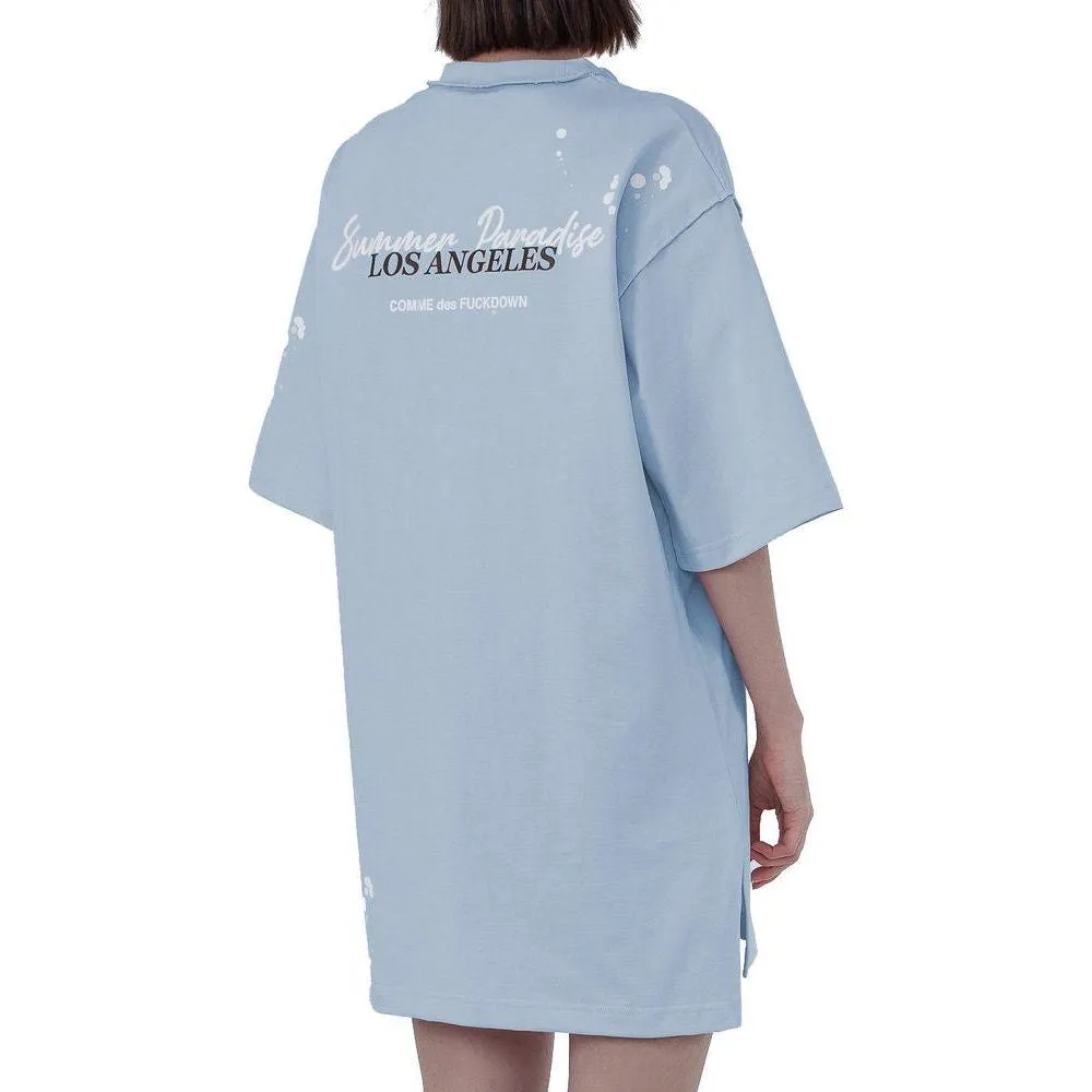 Comme Des Fuckdown Light Blue Cotton Women Dress